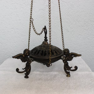Brass Censer, Censer Burner, censer hanging, censer catholic, censer antique,censer chain,incense holder,Halloween Gift, Christmas Gift