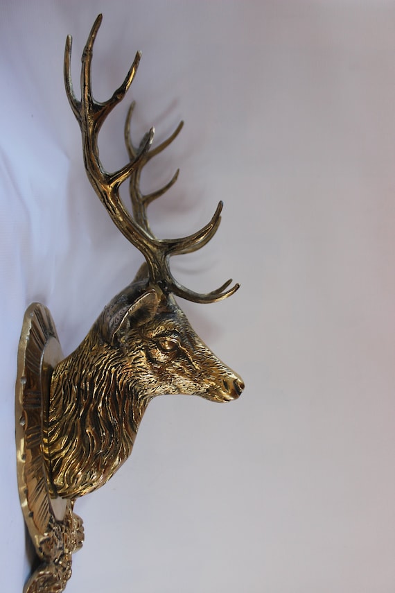 Brass deer head discount