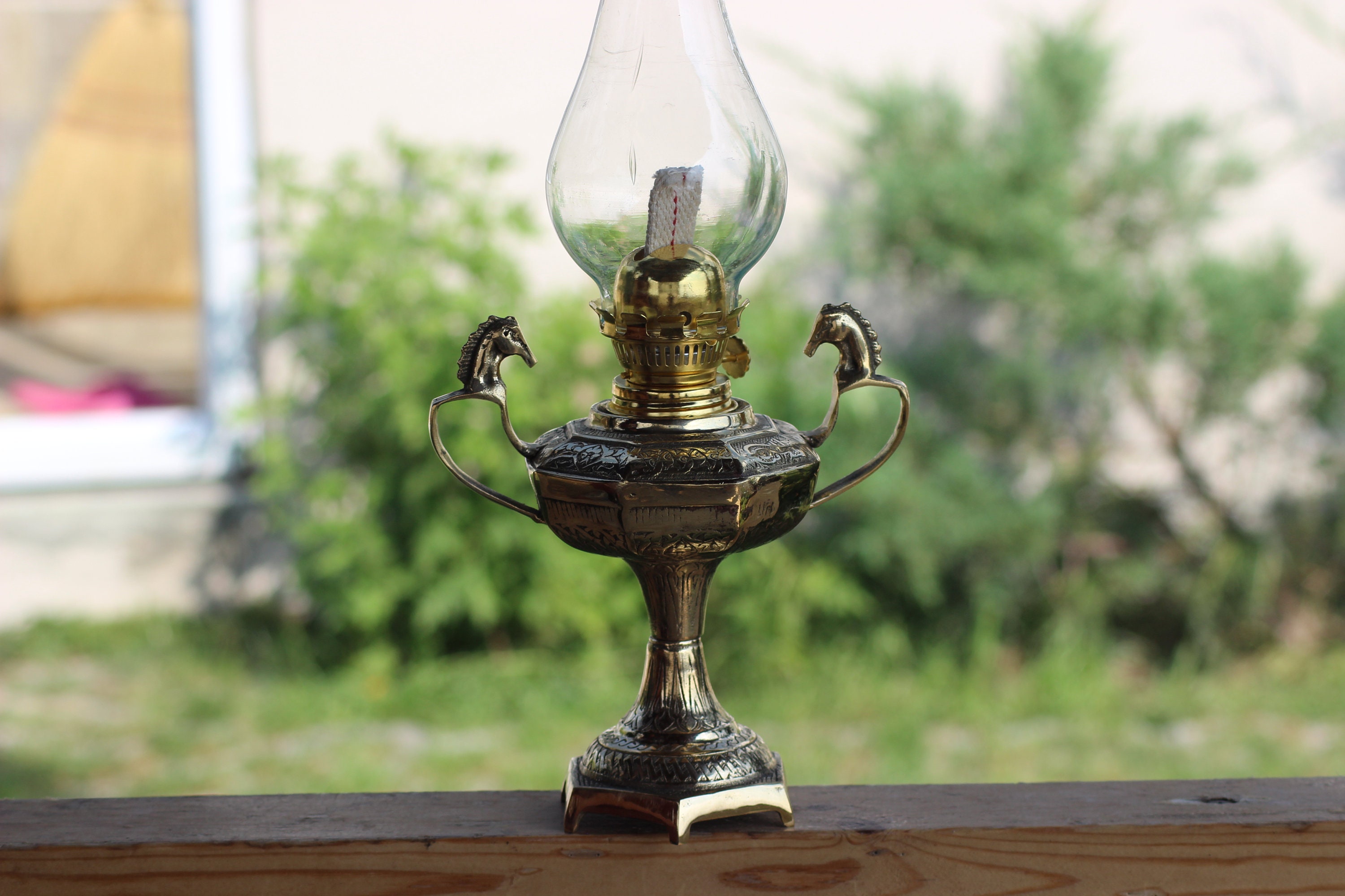 Vintage Oil Lamp Kerosene Lamp Antique Oil Lamp Brass Lamp Etsy