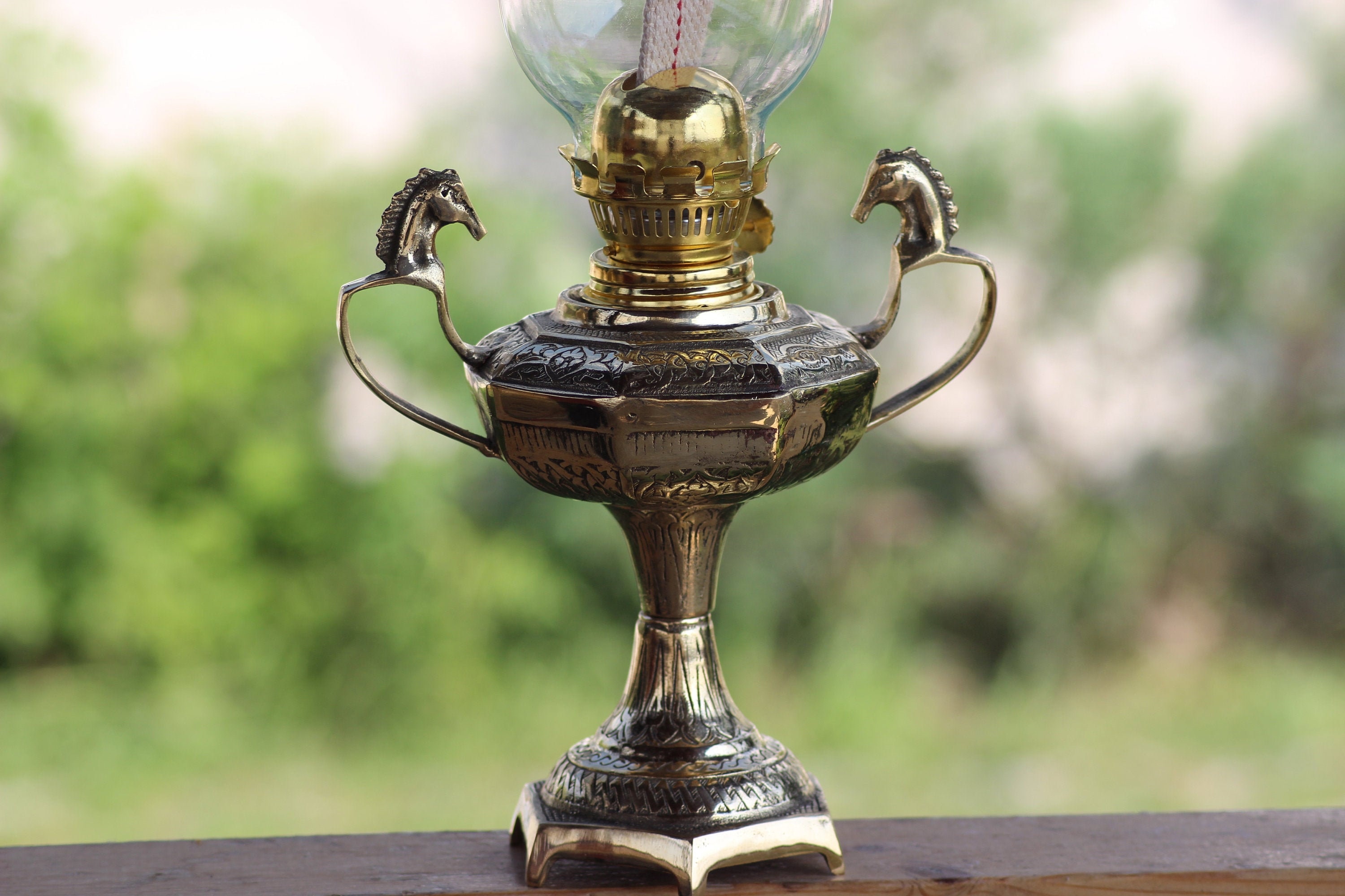 Vintage Oil Lamp Kerosene Lamp Antique Oil Lamp Brass Lamp Etsy