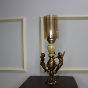 Antique Bronze Lampshade, Vintage Lamp, Nostalgic Lamp, Bedside lamp , Decorative Lamp, Home Decor, 1920s production, Mother&#39;s day gift
