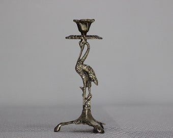 Candle holder, Vintage, Brass Casting, Handmade Candlestick, Antique, Table Decoration, Home Decoration 8.3"x4"