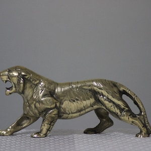 Tiger Statue, Tiger Figurine, Tiger Sculpture, Tiger Ornaments, Christmas gift, Handmade Gift, Vintage Decor, Bookself decor, Office Decor