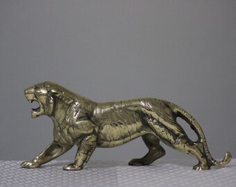 Tiger Statue, Tiger Figurine, Tiger Sculpture, Tiger Ornaments, Christmas gift, Handmade Gift, Vintage Decor, Bookself decor, Office Decor