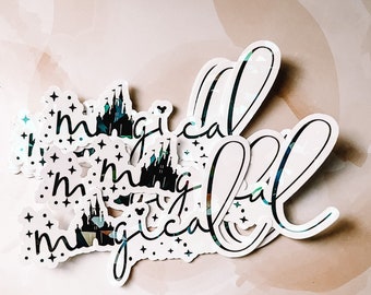 Magical Mouse Sticker - Holographic Stickers - Boho - Stickers - Mouse Stickers - Holographic Mouse Stickers - Rainbows