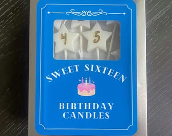 16 Wishes, 16 Wishes Movie, 16 Wishes Candle Box, Birthday Candles, Sweet Sixteen Candles, Number Candles, Birthday Wish, 16 Candle Box, Box