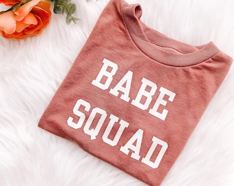 Babe Squad - Toddler Tees- Kids Tees -T-Shirts - Toddler Clothing - Boho Shirt - Baby Tees - Kids Clothing - Hand Crafted - Vinyl Kids Tees
