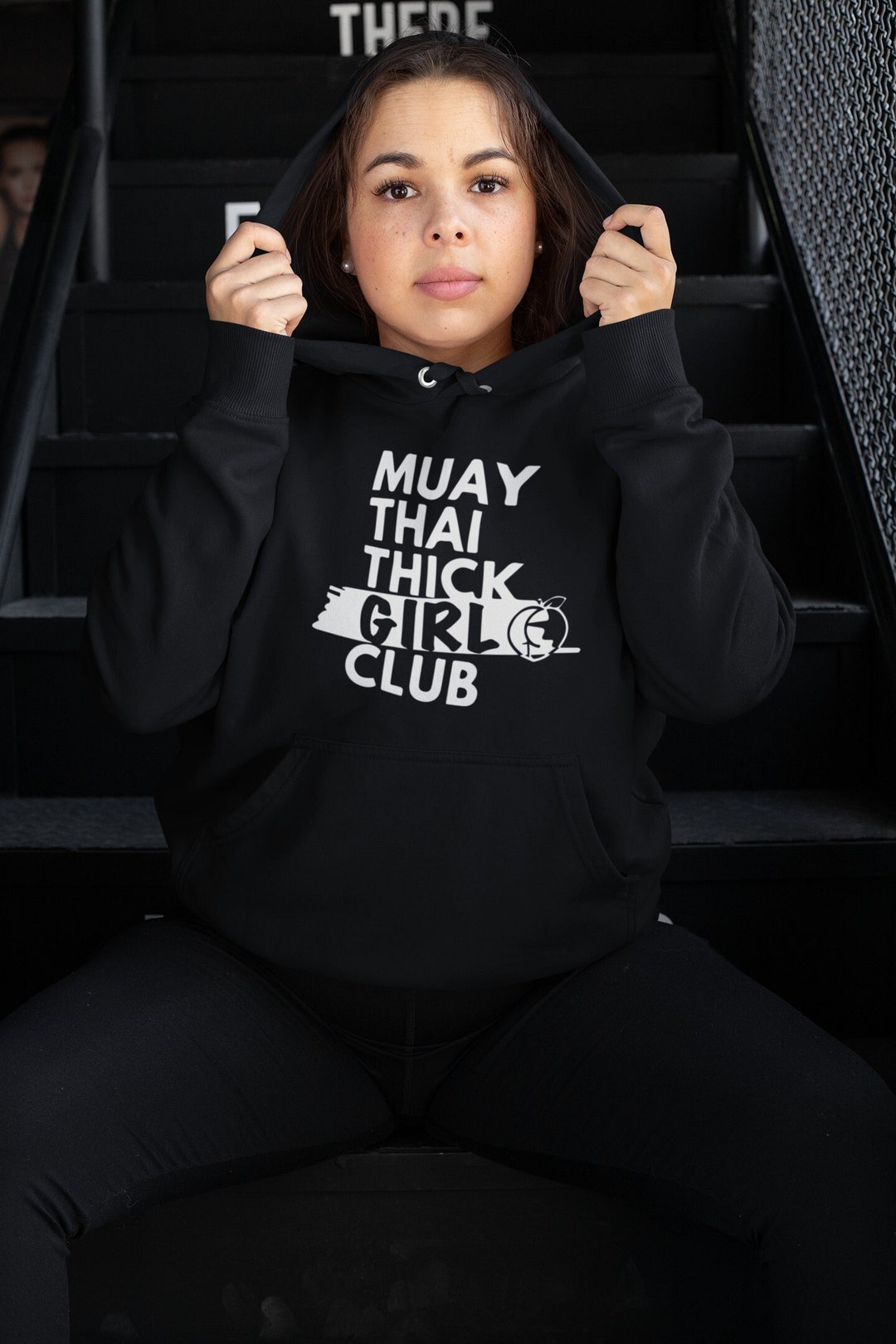 Muay Thai Thick Girl Club. Thick Girl Sweatshirt Girl With Big Peach Shirt Muay Thai Girl Hoodie Kick Boxing Girl Big Peach Girl. Etsy