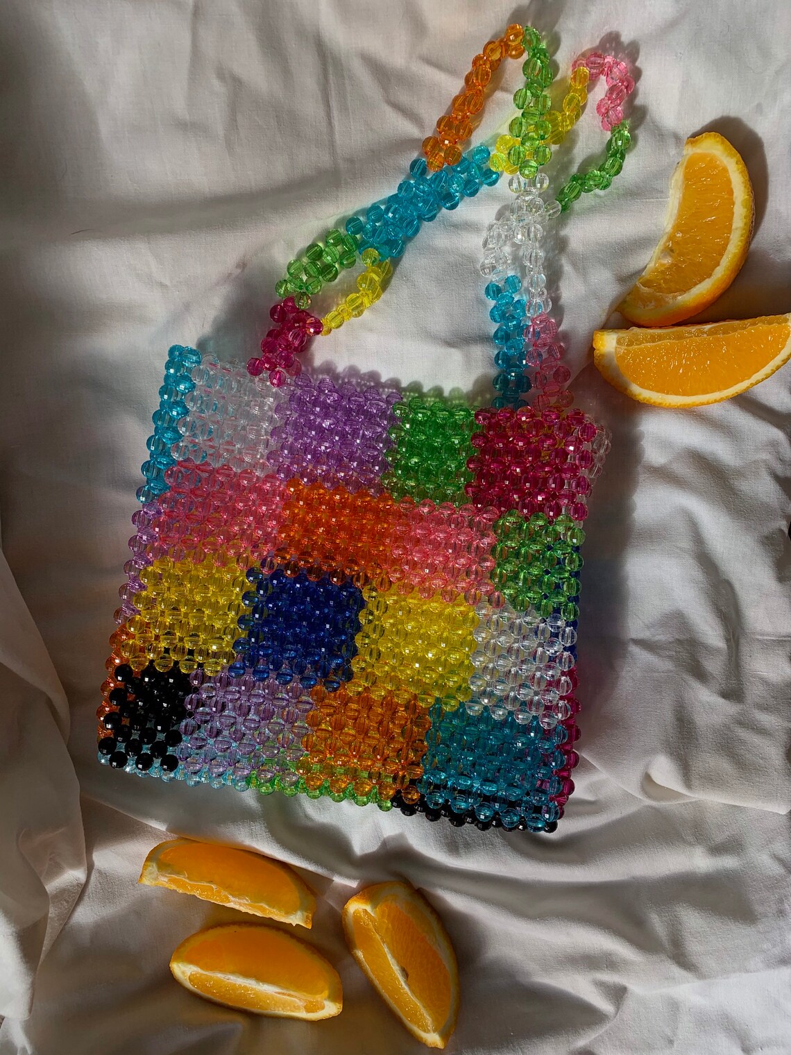 Beaded Bag Beads Handmade Bags Ash Indie Fashion Style Hippie | Etsy