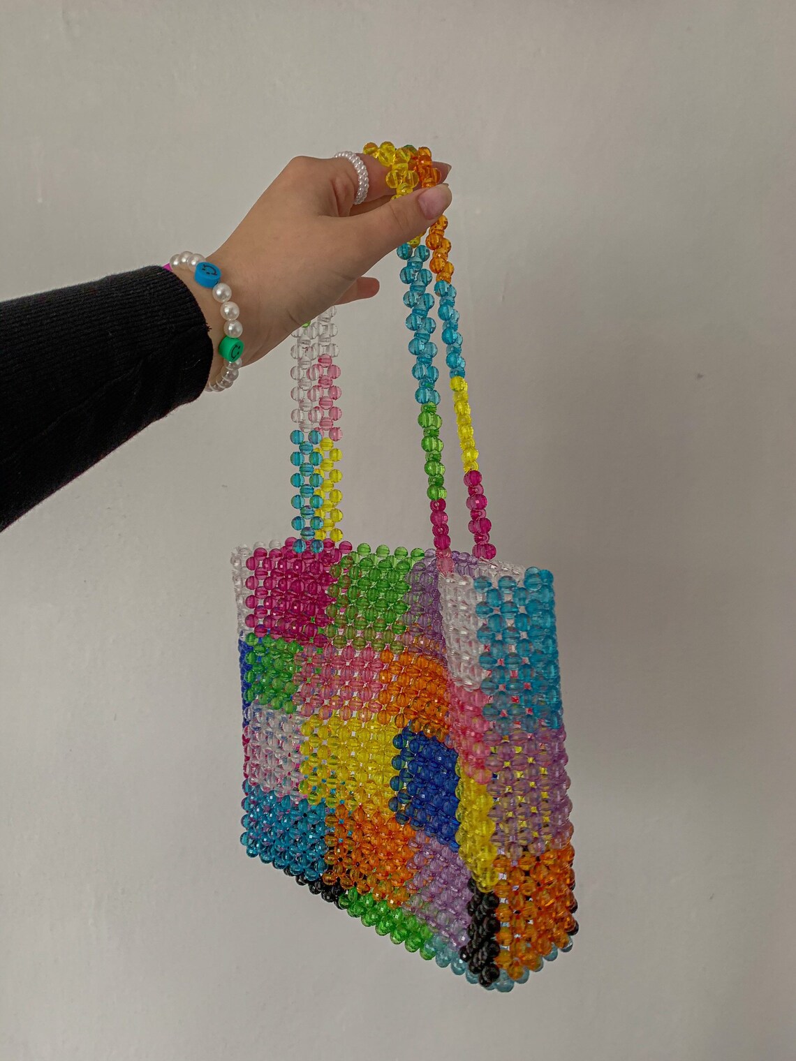 Beaded Bag Beads Handmade Bags Ash Indie Fashion Style Hippie Etsy