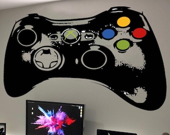 Gaming Controller Vinyl Wandtattoo, Spielzimmer Dekor