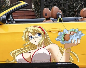 アニメガールカーサイドラップ、フルカラービニールデカール、JDM 