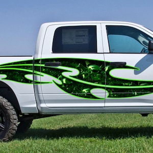 3D Car Graphic Skull Decal, Car Wrap Ripped Metal Full Color, Car Vinyl Design Skull Car Wrap, 3D car Vinyl, Car wrap Design - ZZLB_6