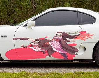 Anime Girl Car Side Vinyl Graphics, Manga Decal