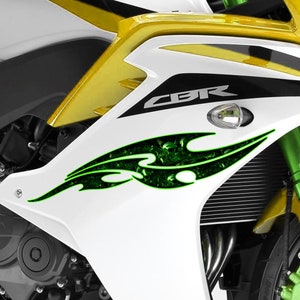 Graphics vinyl stickers Scull Racing Bike stickers, Scull Dirt Bike full color vinyl sticker, Scull Sport Bike decals - ZZLB_6