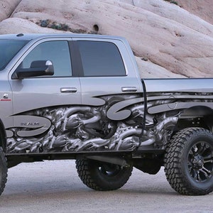 Tribal Dragon Truck Vinyl, Tribal Dragon Truck Decal, Tribal Dragon Truck Sticker, 3D Tribal Dragon Full Color Truck Side Graphics