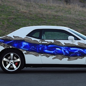 3D Dragons Car Vinyl, Dragon Car Graphics, Full Color Dragons Car Sticker, 3D Dragon Car Wrap, Lizard Car Design, Dragons Car Decal