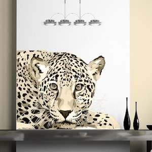 Animal Stickers Leopard Wall Decal Cheetah Wall Decals Wildlife Vinyl Wall Stickers Nature Decor African Theme Home Design Predator Wild Cat
