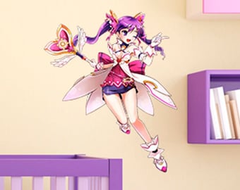 Anime Girl Vinyl Wall Decal, Sexy Manga Room Decor