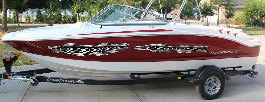 Waterproof Stickers for Boat Wrap Ripped Metal Side Graphics Vinyl ...