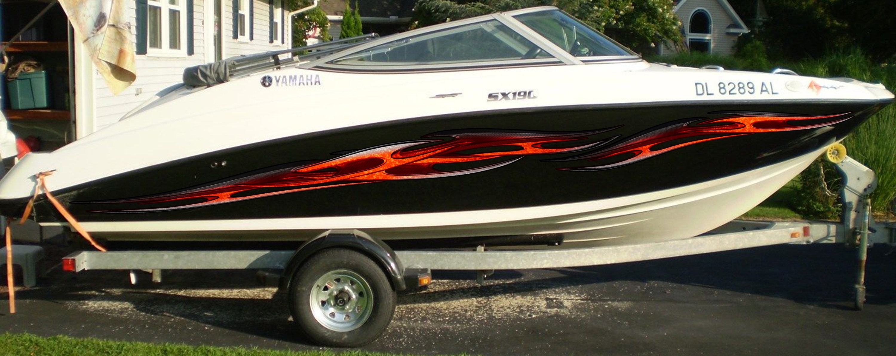 3D Tribal Boat Full Color Vinyl Decal Tribal Boat Vinyl Wrap - Etsy