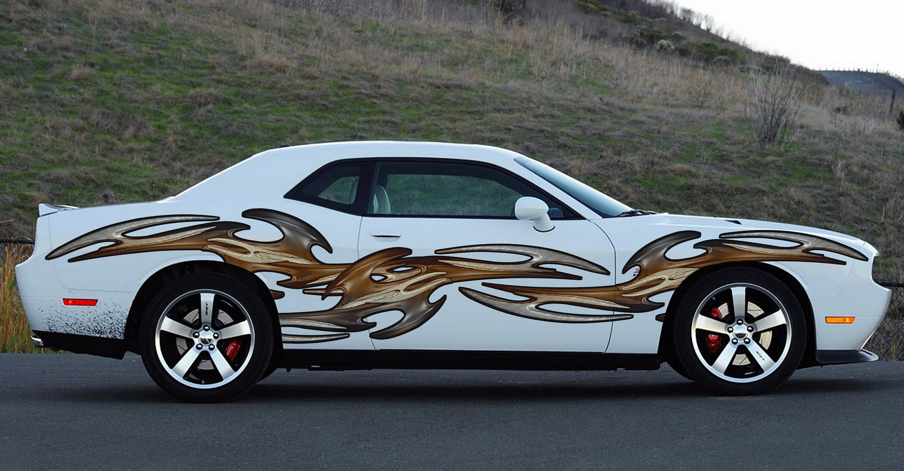 Tribal Rpm Racing 3D Tribal Racing Stripes Car Decal - Full Color Side Graphics - Etsy