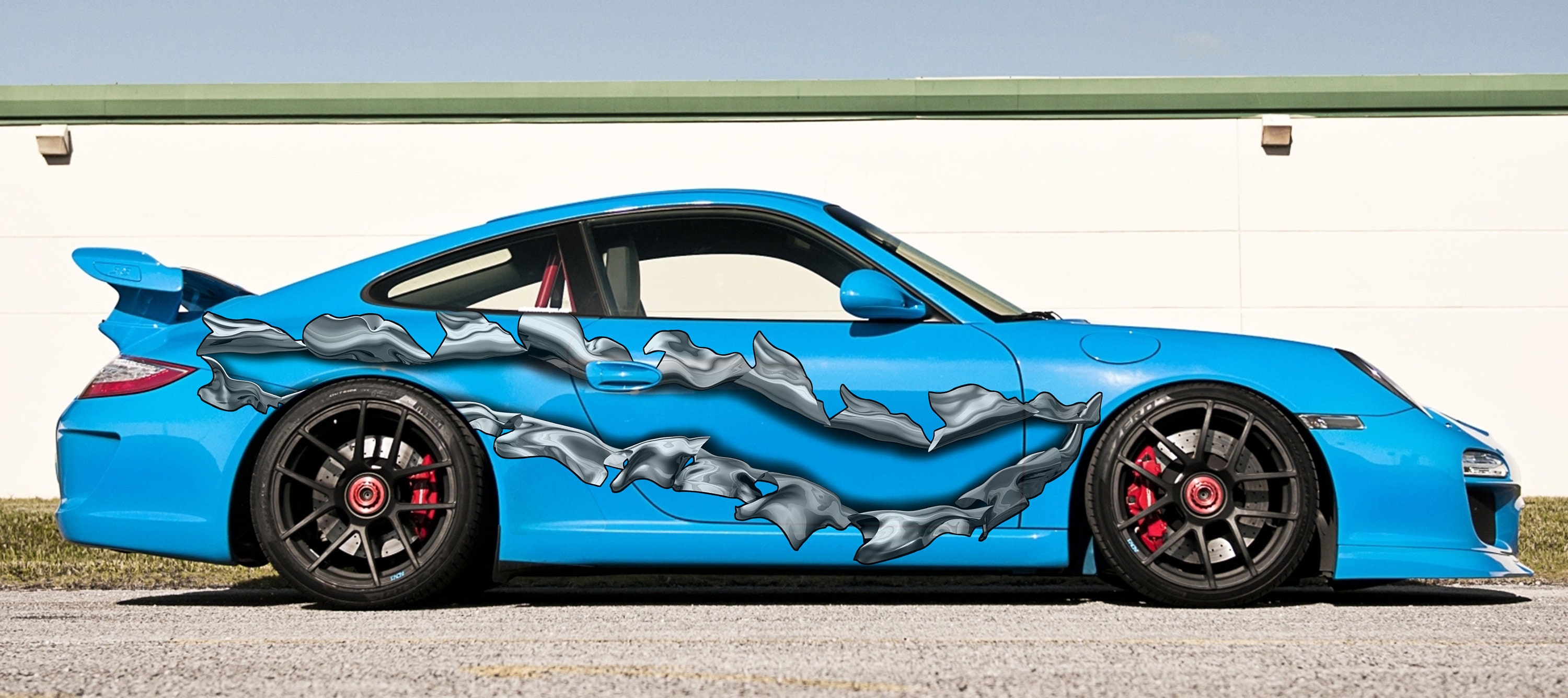 3D Ripped Metal Car Decal: Full Color Vinyl Graphics - Etsy