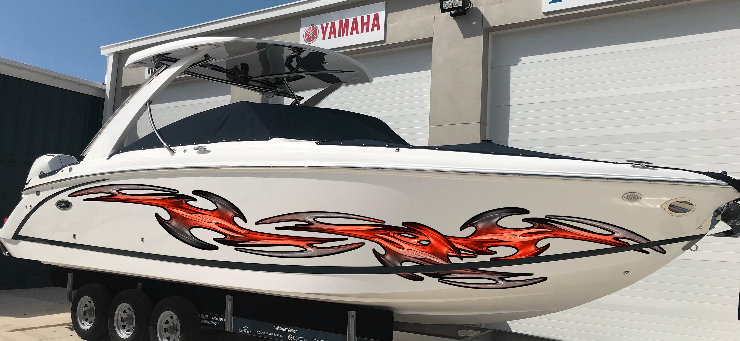3D Tribal Boat Full Color Vinyl Decal Tribal Boat Vinyl Wrap Etsy