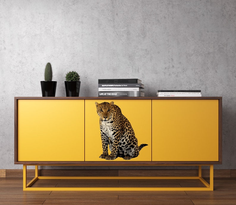Leopard Wall Decal Living Room Animal Decals Walls Stickers Etsy