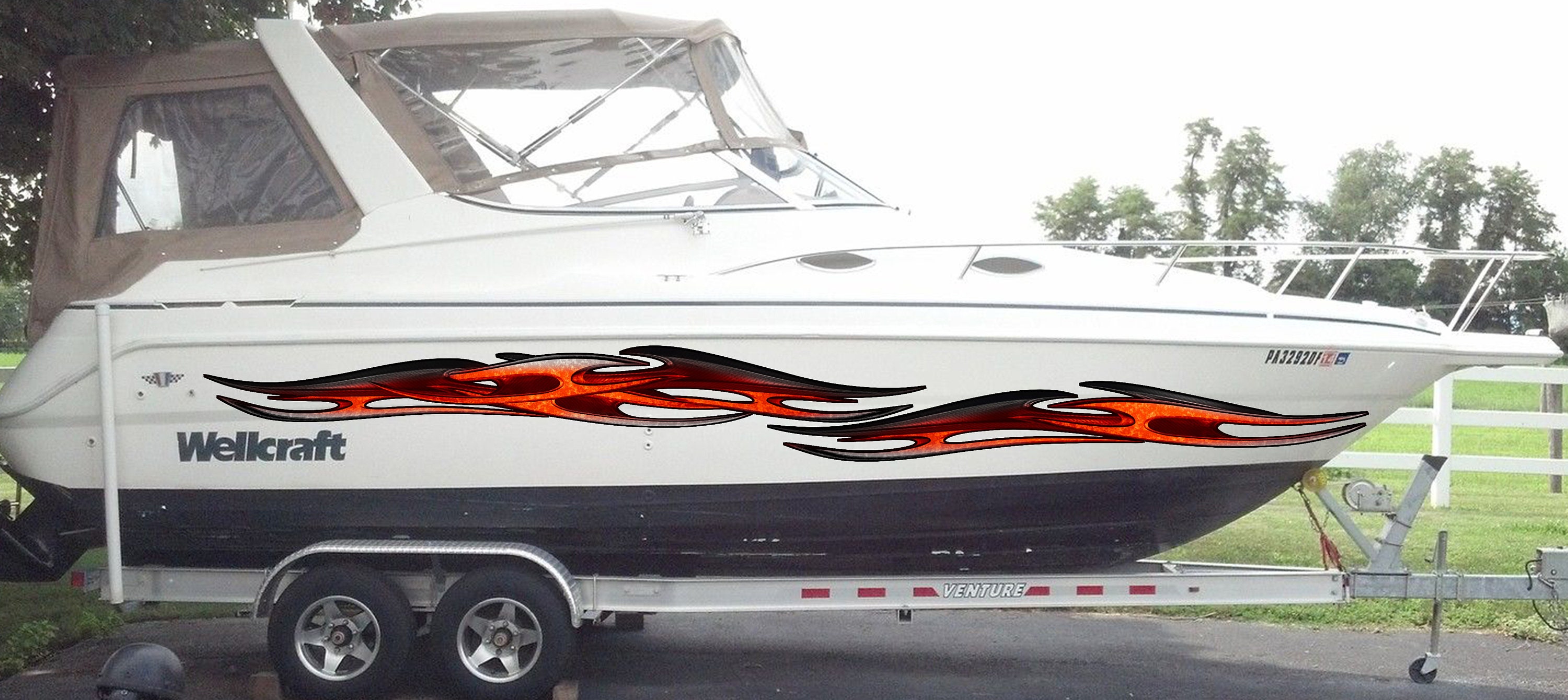 3D Tribal Boat Full Color Vinyl Decal Tribal Boat Vinyl Wrap - Etsy