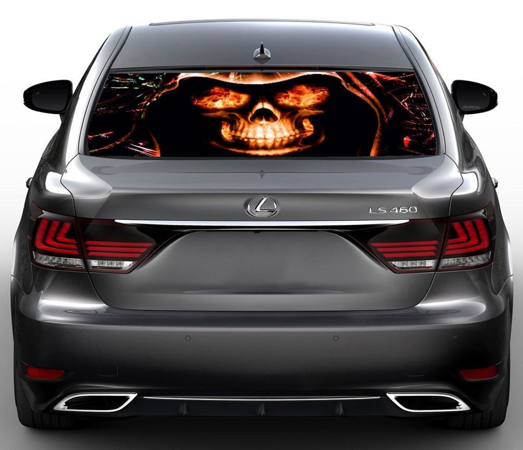 Skull Rear Window Car Decal - Scary Face Ghost Racing Decor - Etsy