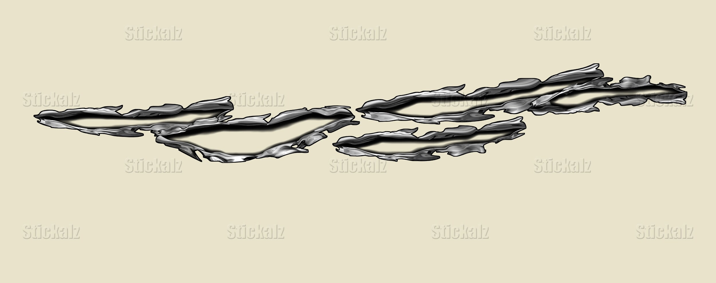Ripped Metal Decals