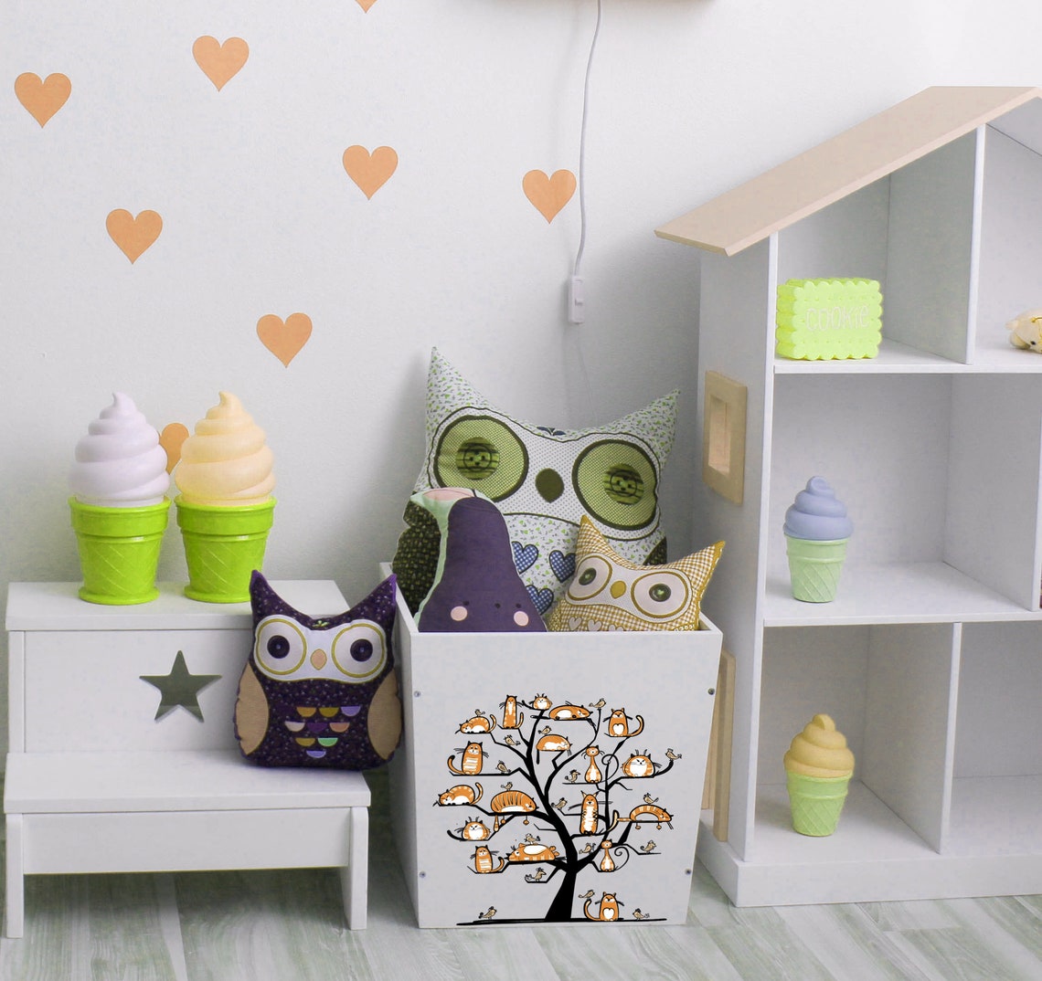 Black Cat Tree Branches Wall Decor Stickers DIY Removable Art Etsy