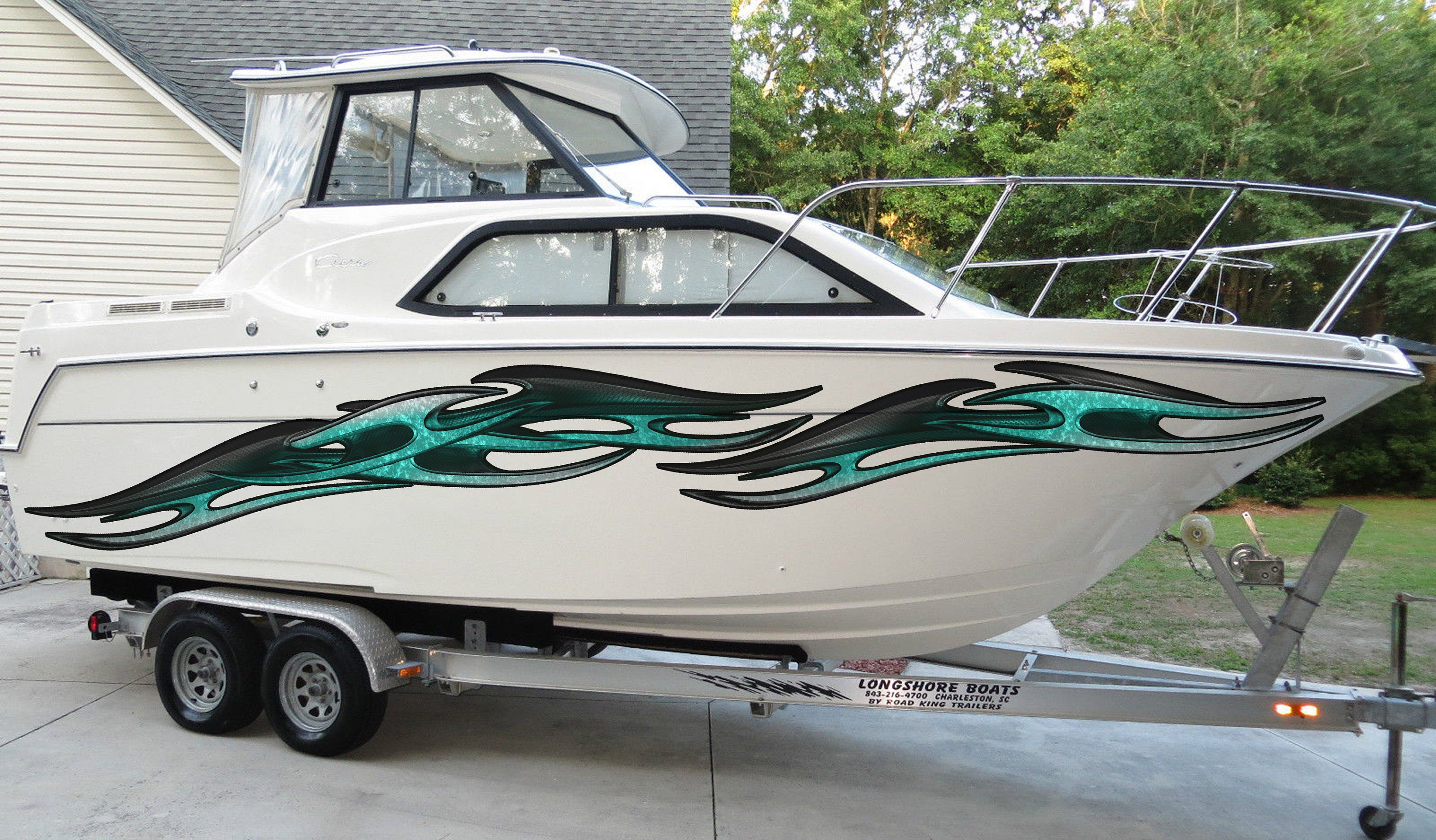 3D Tribal Boat Full Color Vinyl Decal Tribal Speed Boat Vinyl - Etsy