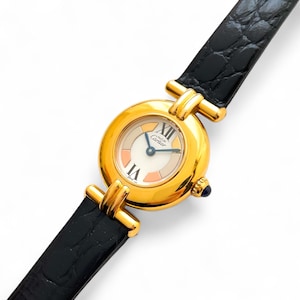 Vintage Cartier Must Colisée Vermeil - Gold-Plated Silver 925 with Trinity Dial