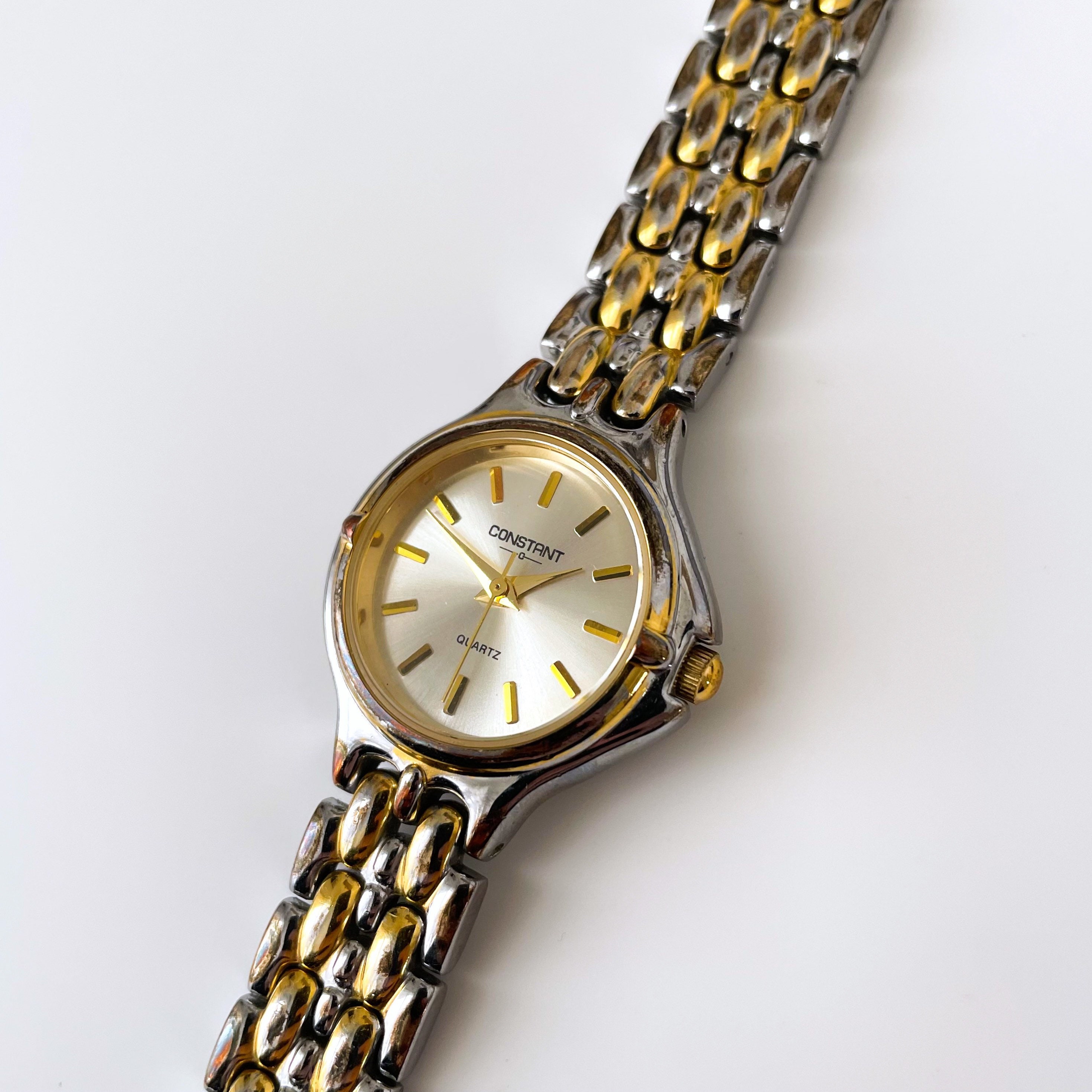 Vintage Ladies Constant Quartz Watch With Duotone Bracelet Etsy