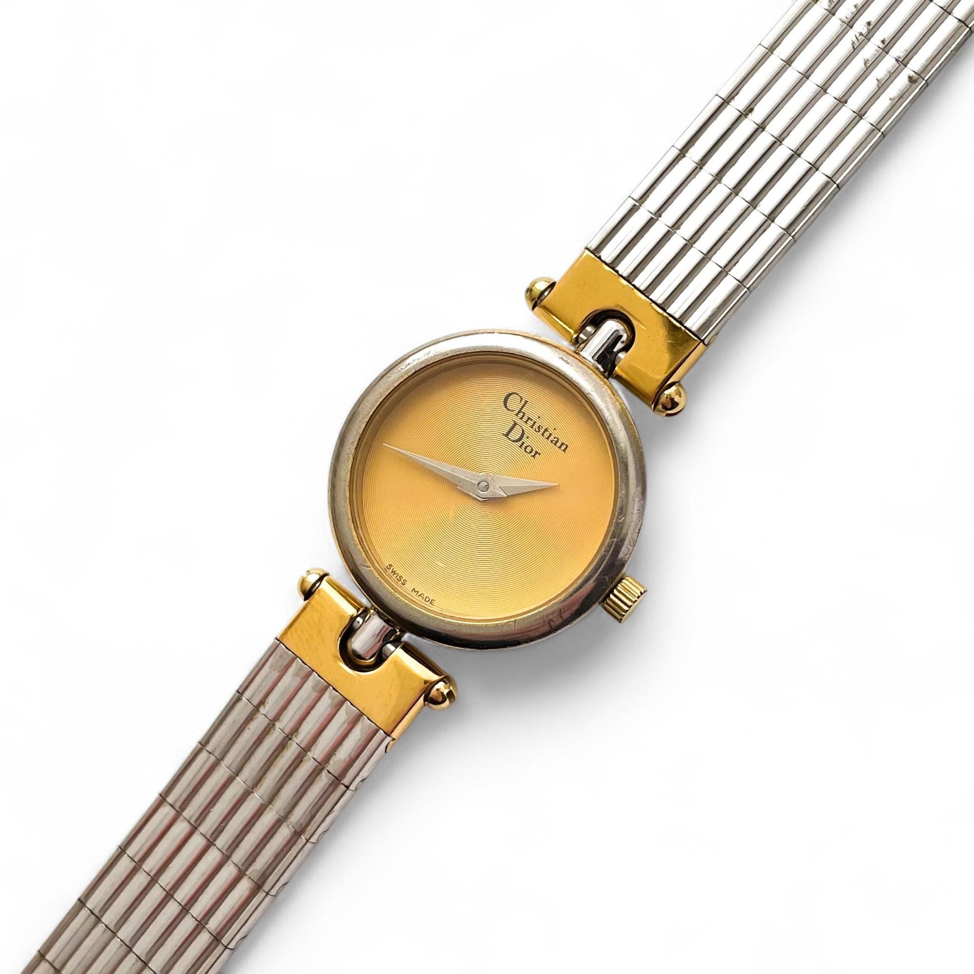 Vintage 1990 Two-tone Christian Dior Ladies' Quartz Watch