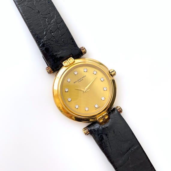 Vintage Gold-plated Ladies' Balenciaga Quartz Watch With