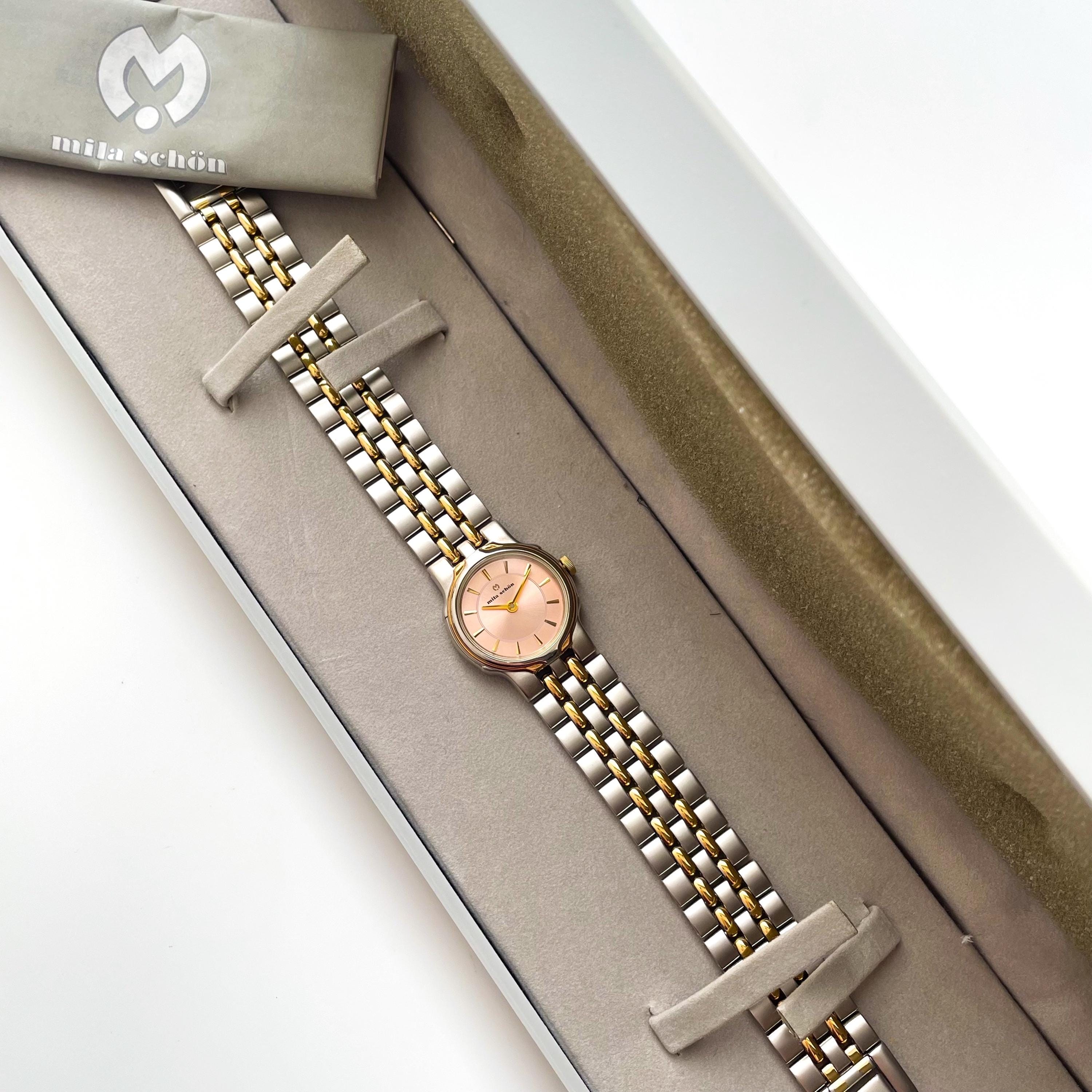 Ladies Mila Schon Watch With Two tone Bracelet and Round Rose Gold Dial Boxed Etsy Australia