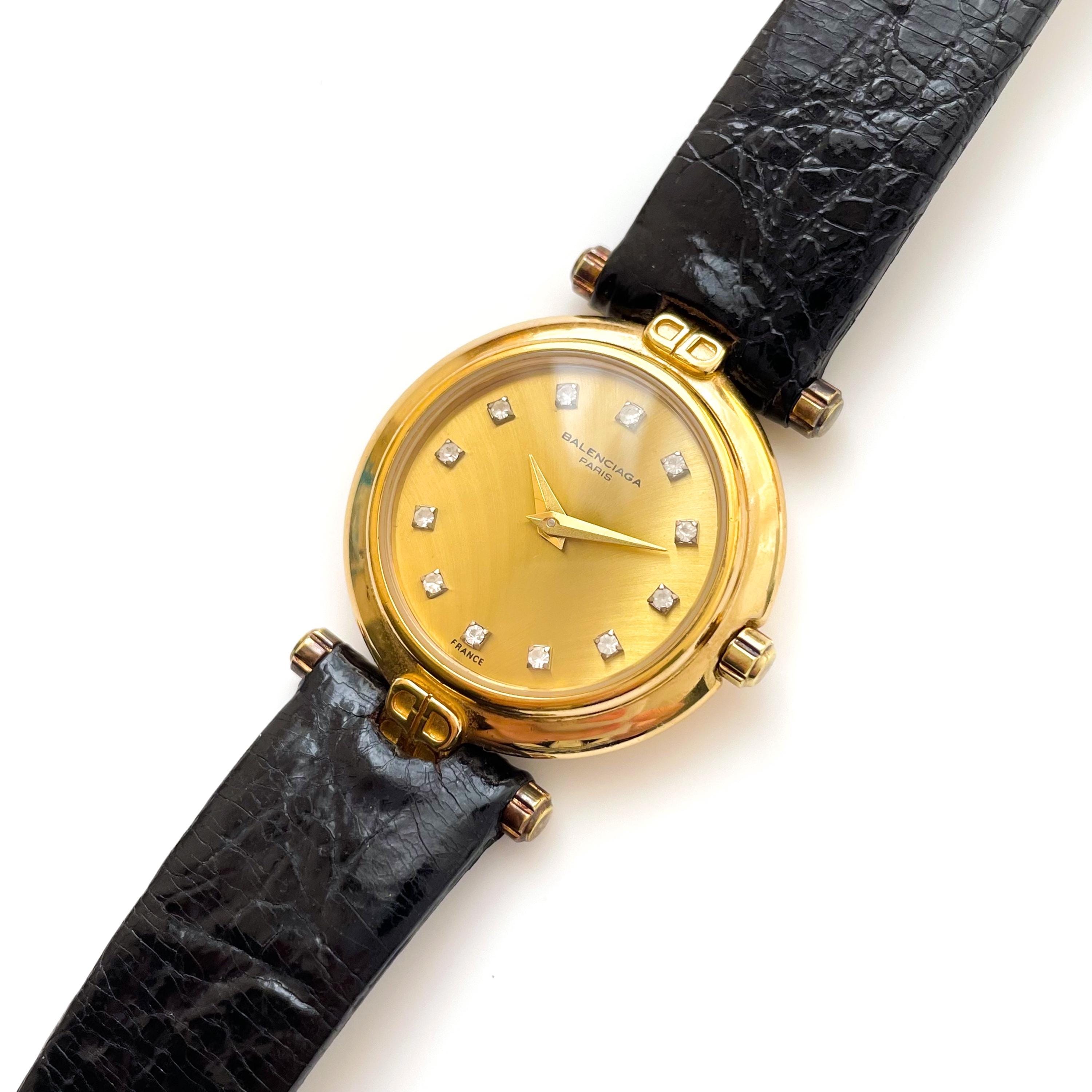 時計 Vintage BALENCIAGA Quartz Watch Gold Vintage 1990s Gold-plated Ladies' Balenciaga Quartz Watch