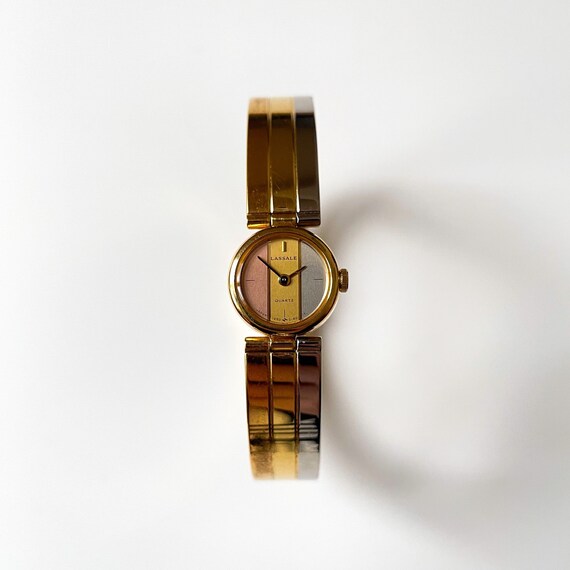 Rare 1989 Seiko Lassale Bangle Quartz Watch With Tri-tone  display picture 1