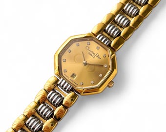 Vintage 1990s Two-tone Ladies' Balenciaga Bangle Quartz