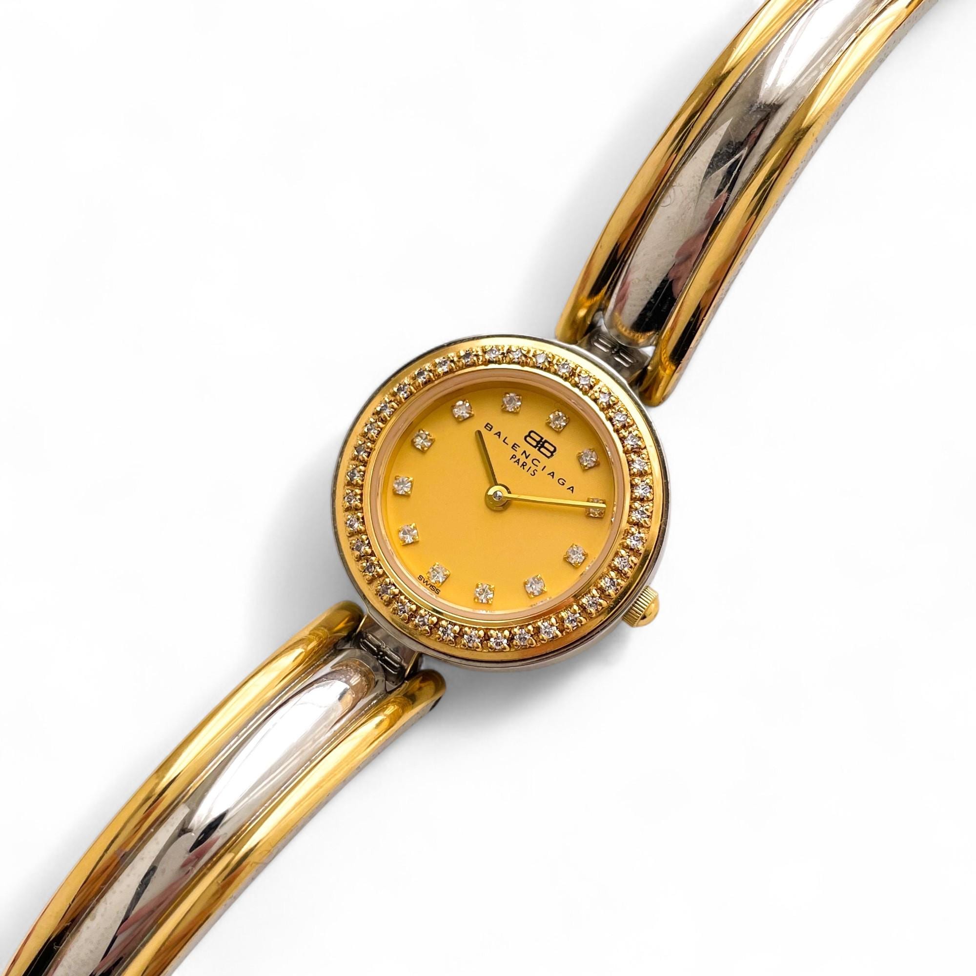 Vintage Gold-plated Ladies' Balenciaga Quartz Watch With
