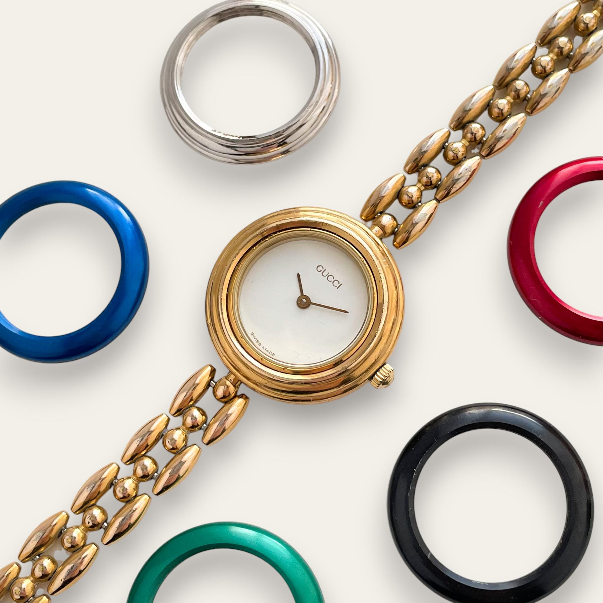 小物 Gucci Vintage Jewelry Case Gold 1980s Gucci Gold Plated Box w Red & Green Signature Stripe – Modig