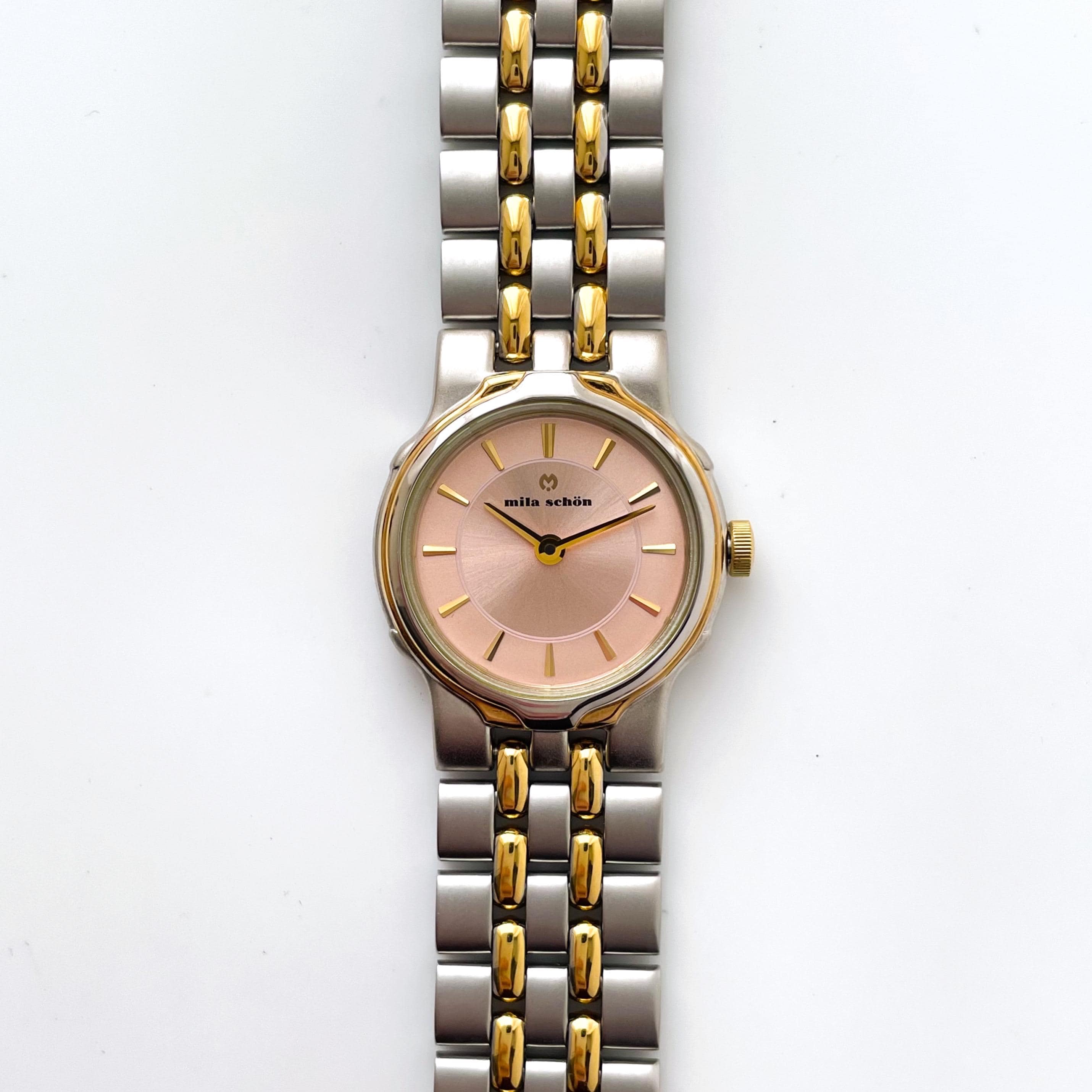 Ladies Mila Schon Watch With Two tone Bracelet and Round Rose Gold Dial Boxed Etsy Australia