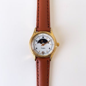 Timex women's store moonphase watch