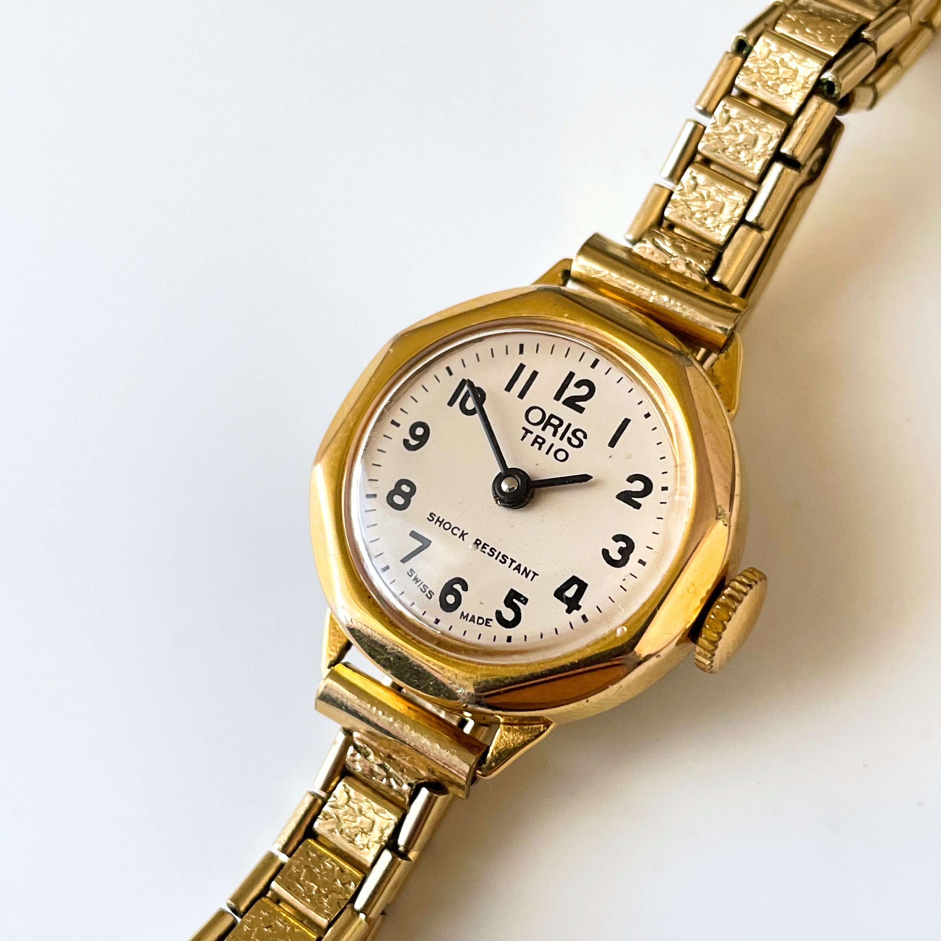 Gorgeous Oris Trio Mechanical Cocktail Watch with Gold Plated Bracelet