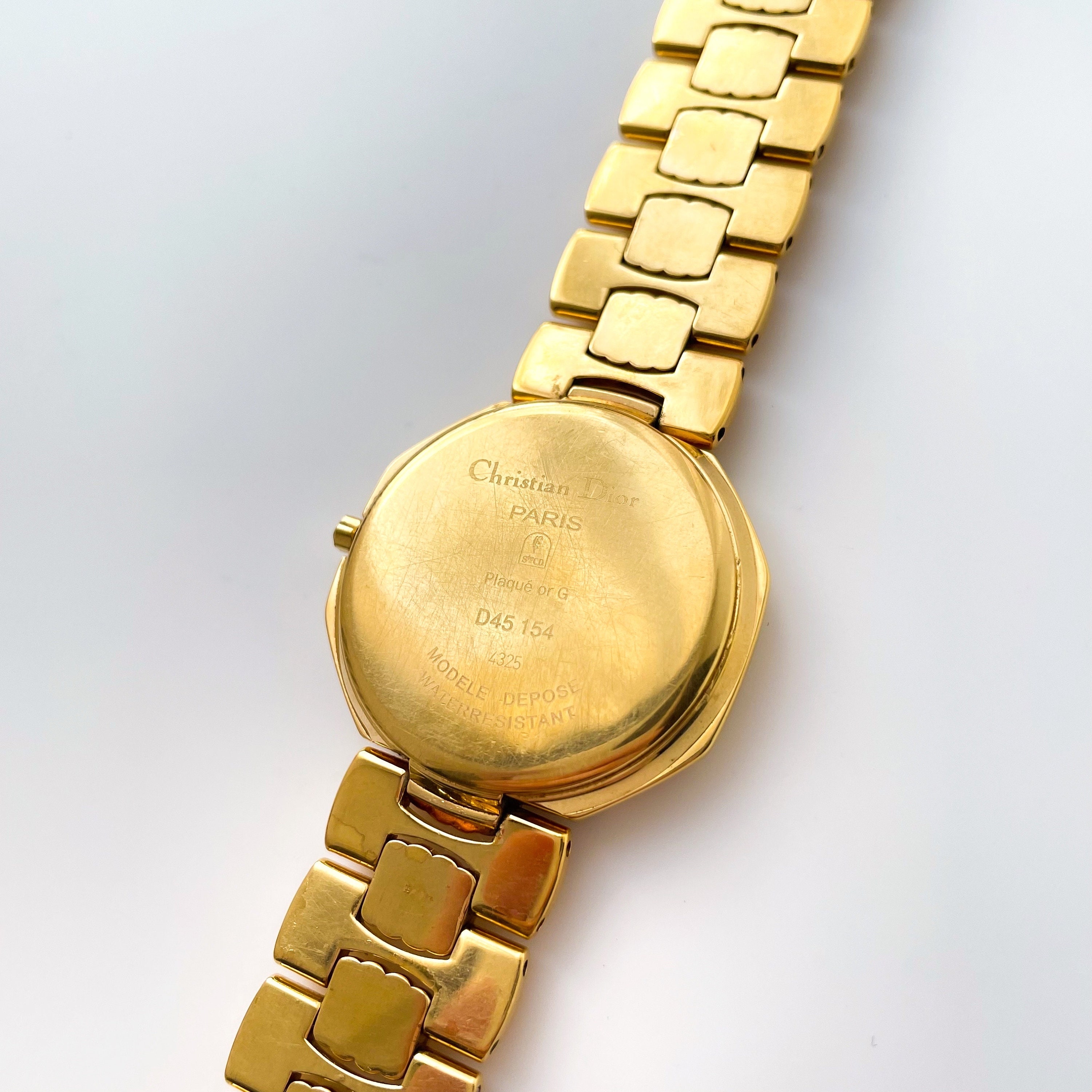Vintage Gold-plated Christian Dior Unisex Quartz Watch With Vintage Gold-plated Christian Dior Unisex Quartz Watch With