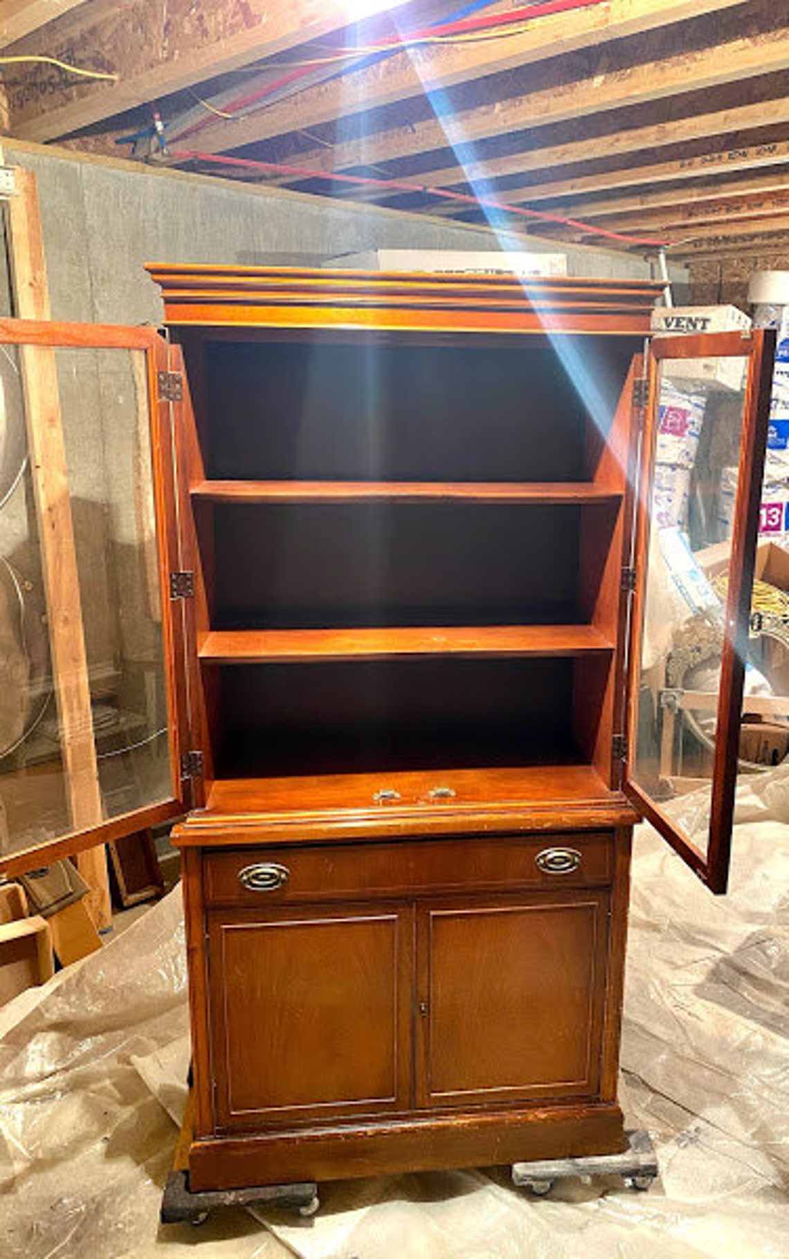 Refurbished Small Blue Hutch Etsy