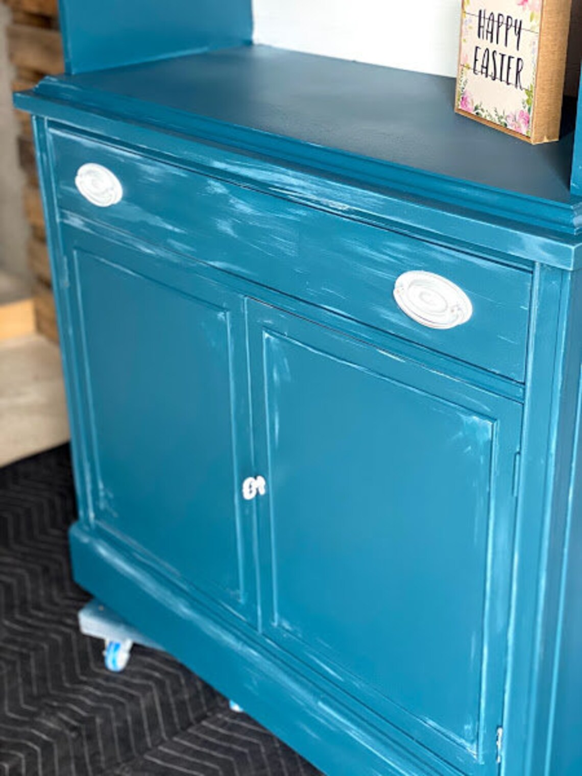Refurbished Small Blue Hutch Etsy